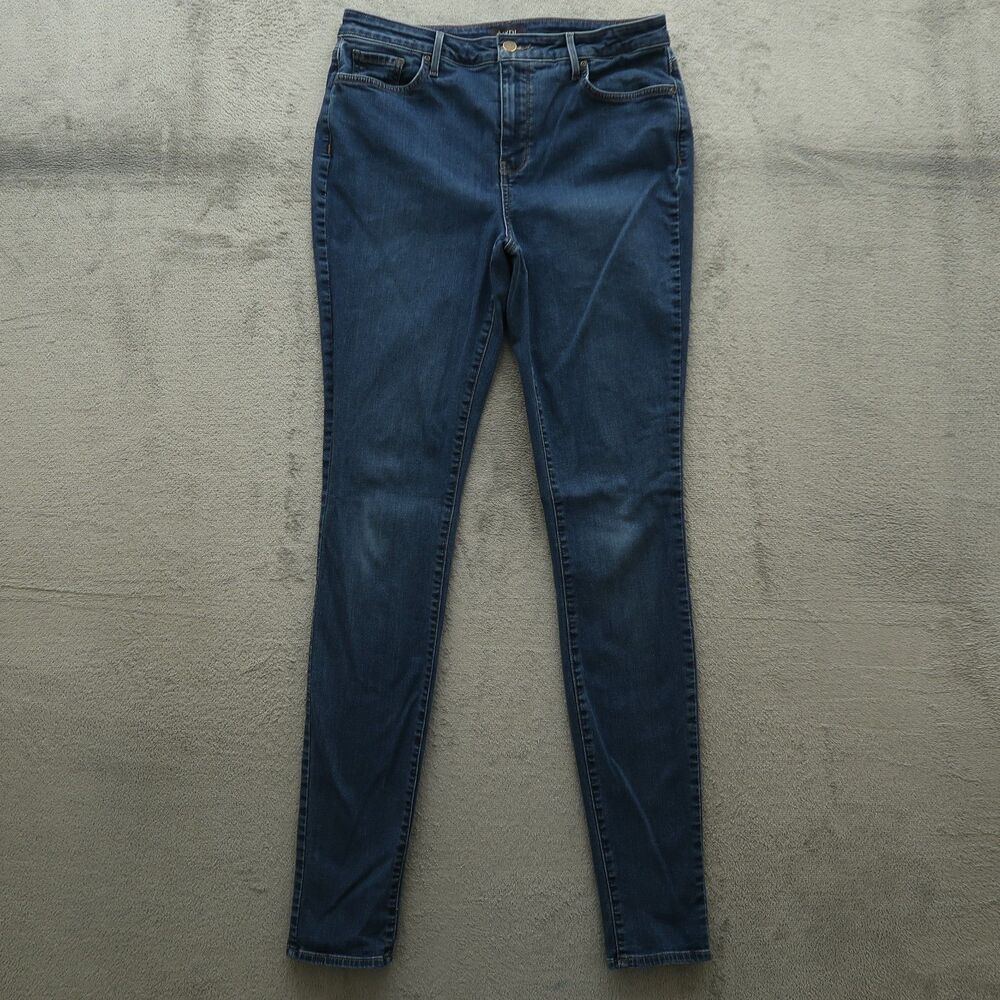 NYDJ Jeans Women's Size 12T Blue Mid-Rise AMI Skinny Denim 35" Inseam Stretch